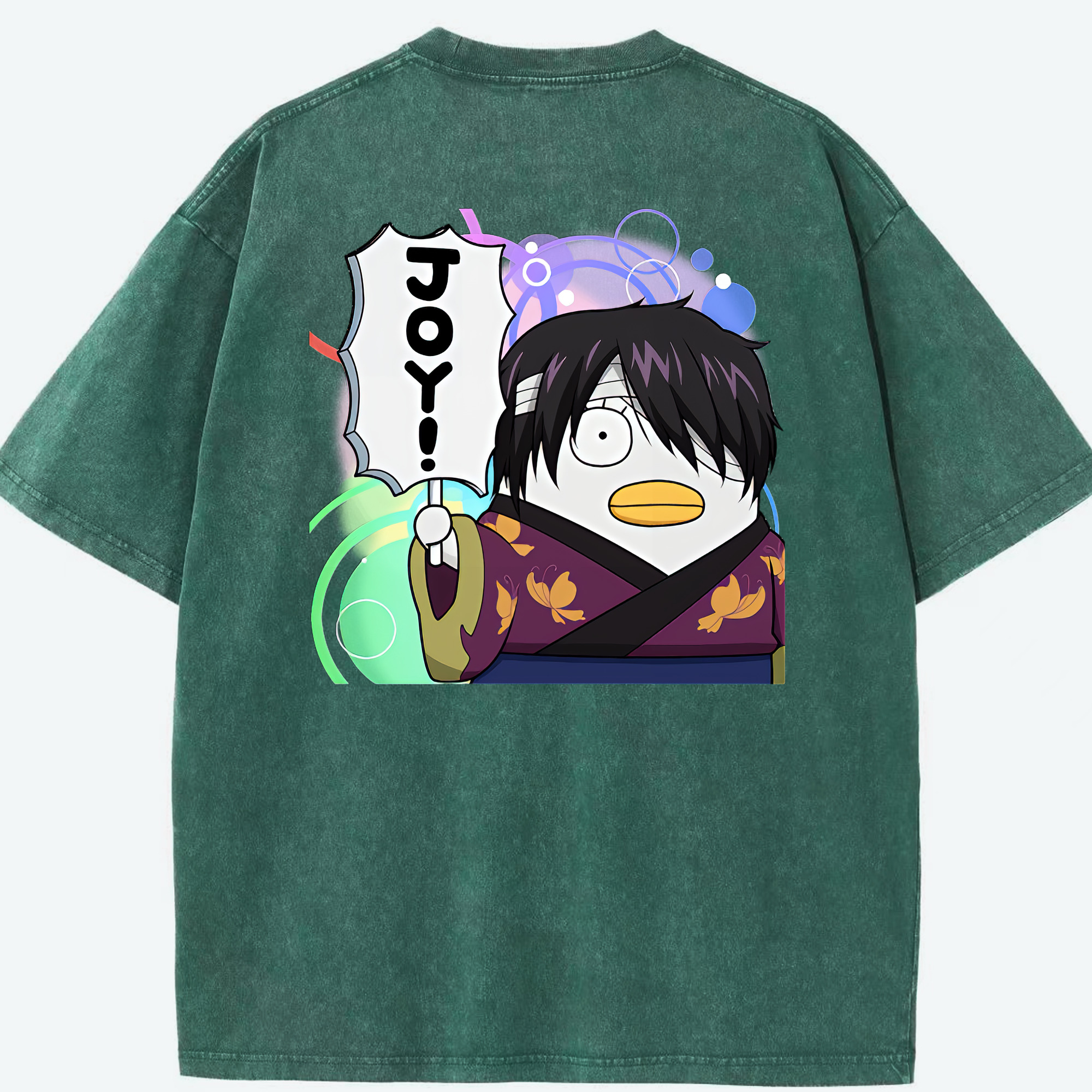 （画像用） ぎんたま 坂田銀時（さかたぎんとき） 神楽 志村新八（しむら しんぱち） GINTAMA Sakata Gintoki Kagura Shimura Shinpachi 綿100% ヴィンテージ風 半袖Tシャツ（背面プリント）